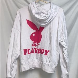 Super cute white and pink playboy jacket